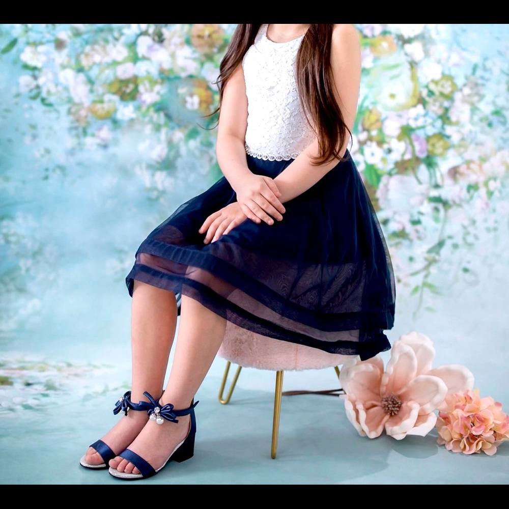 Little Girls Jeweled Lace Dress